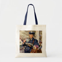 Negocio del vintage, entrega del cartero del carte bolsa