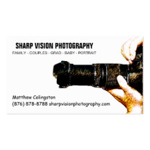 Negocio masculino de la foto del fotógrafo simple tarjeta de visita