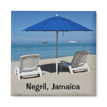 Negril, Jamaica Beach magnets by coolnegril Negril, Jamaica Beach magnets