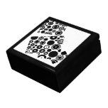 Negro, cajas de regalo retras blancas del arte abs