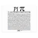 Negro cuadrado del pi tarjeta postal