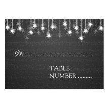 Negro de las estrellas de Placecards del boda que  Tarjetas De Visita
