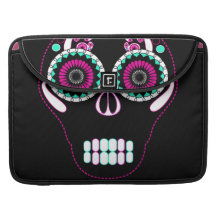Negro multi del cráneo de la fiesta funda para macbook pro