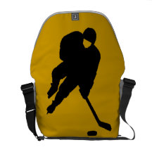NEGRO Y HOCKEY DEL ORO BOLSAS DE MENSAJERÍA