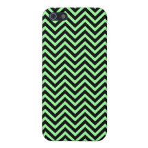 Negro y menta zigzaguea (las rayas de Chevron) iPhone 5 Carcasa