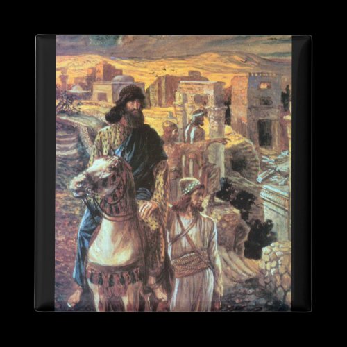 Nehemiah sees the rubble in Jerusalem by Tissot Refrigerator Magnet