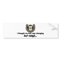 Neigh Luck Horse bumper stickers by haywiregraphics Neigh Luck Horse bumper stickers