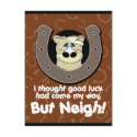 Neigh Luck Horse postcards by haywiregraphics Neigh Luck Horse postcards