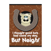 Neigh Luck Horse postcards by haywiregraphics Neigh Luck Horse postcards