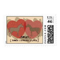 Neigh Means I Love You Postage Stamp