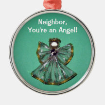 Neighbor,, You're an Angel! Christmas Tree Ornaments