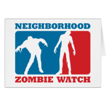 Neighborhood Zombie Watch - Red and Blue cards