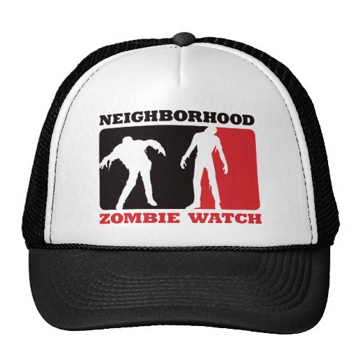 Neighborhood Zombie Watch - Red Trucker Hats