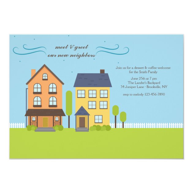 Neighbors Meet & Greet Invitation | Zazzle