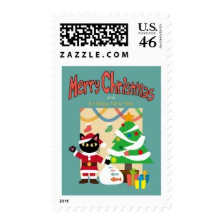 Neko Christmas Stamp
