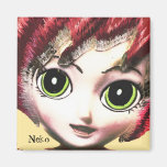 Neko Girl 2, Colourful Fantasy Art, Magnet
