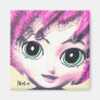 Neko Girl Pink, Colourful Fantasy Art, Magnet