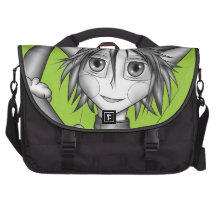 Neko Hanging By A Thread Recolorable Laptop Bag