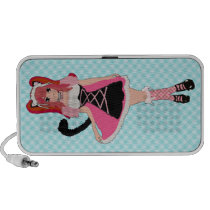 Neko Lolita Maid Doodle Speaker speakers