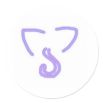 Nekomimi Emblem Lilac Stickers by nekomimi_gear Nekomimi Emblem Lilac Stickers