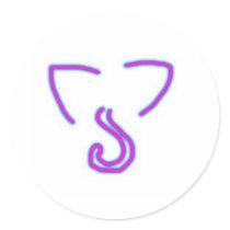 Nekomimi Emblem Magenta Stickers by nekomimi_gear Nekomimi Emblem Magenta Stickers