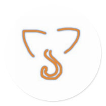 Nekomimi Emblem Orange Stickers by nekomimi_gear Nekomimi Emblem Orange Stickers