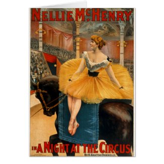 Nellie McHenry in A night at the Circus card