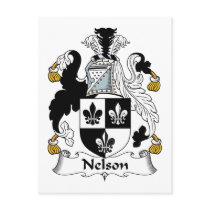 Nelson Family Crest postcards