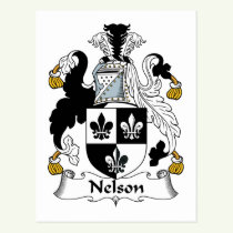 Nelson Family Crest Postcard