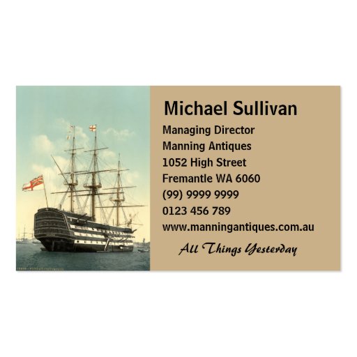 Nelson's HMS Victory Business Card Templates