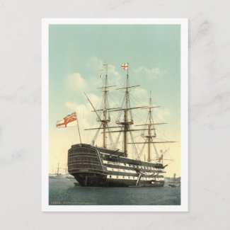 Nelson's HMS Victory postcard