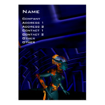 NEMES / cybernetics, mechanical engineer,blue Business Card Template