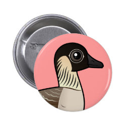 Hawaiian Goose Round Button