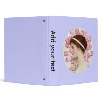 Neo-Classical Lady with Pink Tulips Binder