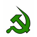 Neo Dark Green & Black Hammer & Sickle on Women's t-shirts