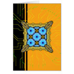 Neo Flower Pattern Big Inverted Greeting Card
