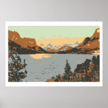 Neo Impressionism Saint Mary Lake Poster