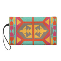 Neo Native Tribal Native American Aztec Wristlet