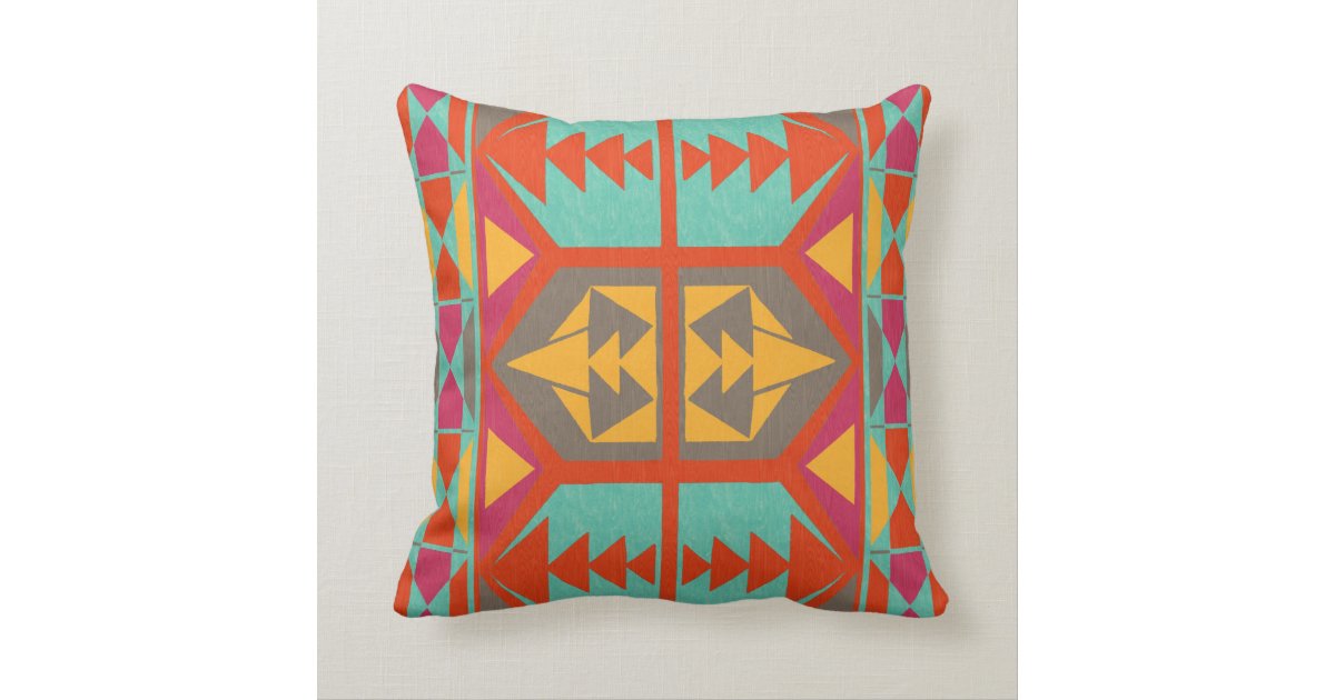 Neo Native Tribal Throw Pillow Zazzle