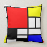 Neo-plasticism Mondrian style 3 modern Pillow