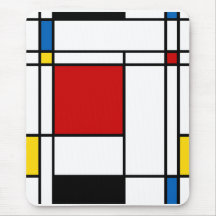 Neo-Plasticism Mondrian Style Mouse Pads