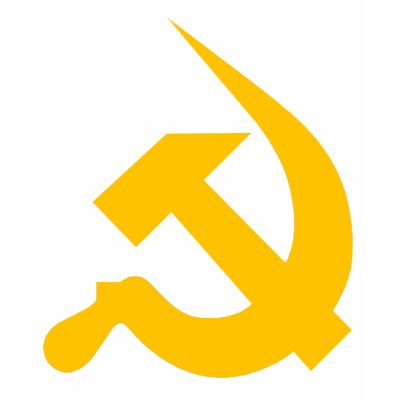 Neo-Thick Chrome Yellow Hammer & Sickle Tshirts by vx1345