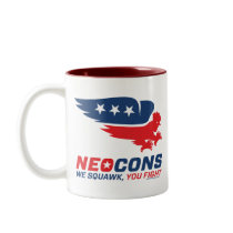 Neocon Chickenhawk Logo mugs