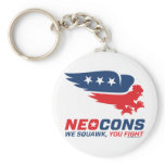 Neocon Chickenhawk Logo Keychain