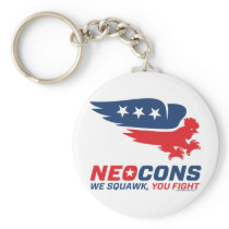 Neocon Chickenhawk Logo keychains