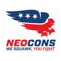 Neocon Chickenhawk Logo postcards