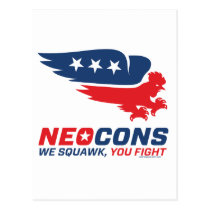 Neocon Chickenhawk Logo postcards