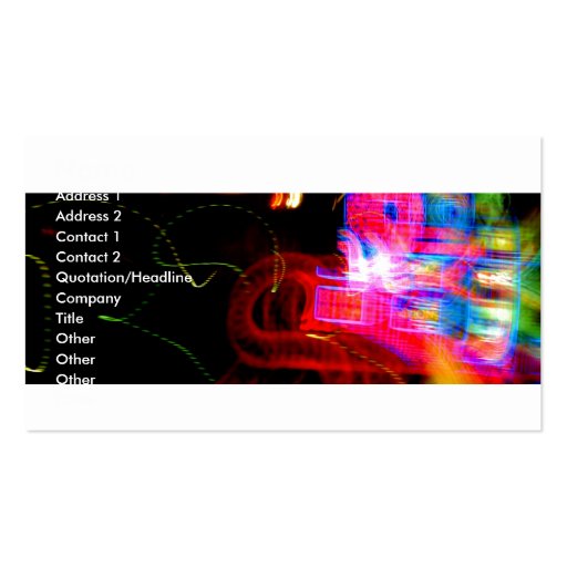 Neon 2 business card template