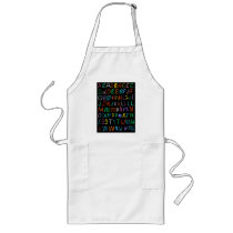 Neon Alphabet Aprons