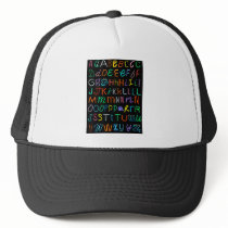 Neon Alphabet Hat